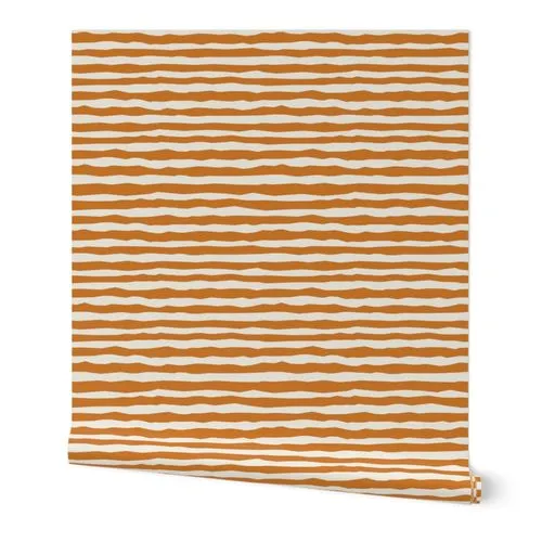 Modern Cinnamon Stripes Wallpaper