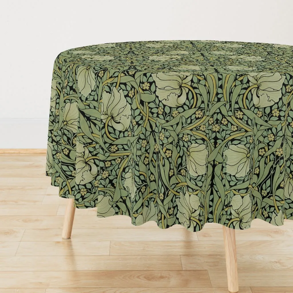 William Morris pimpernel round tablecloth