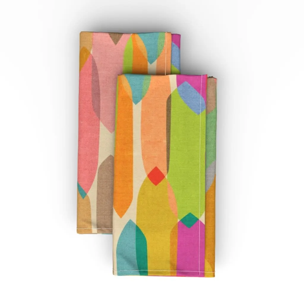 Colorful shapes dinner napkins