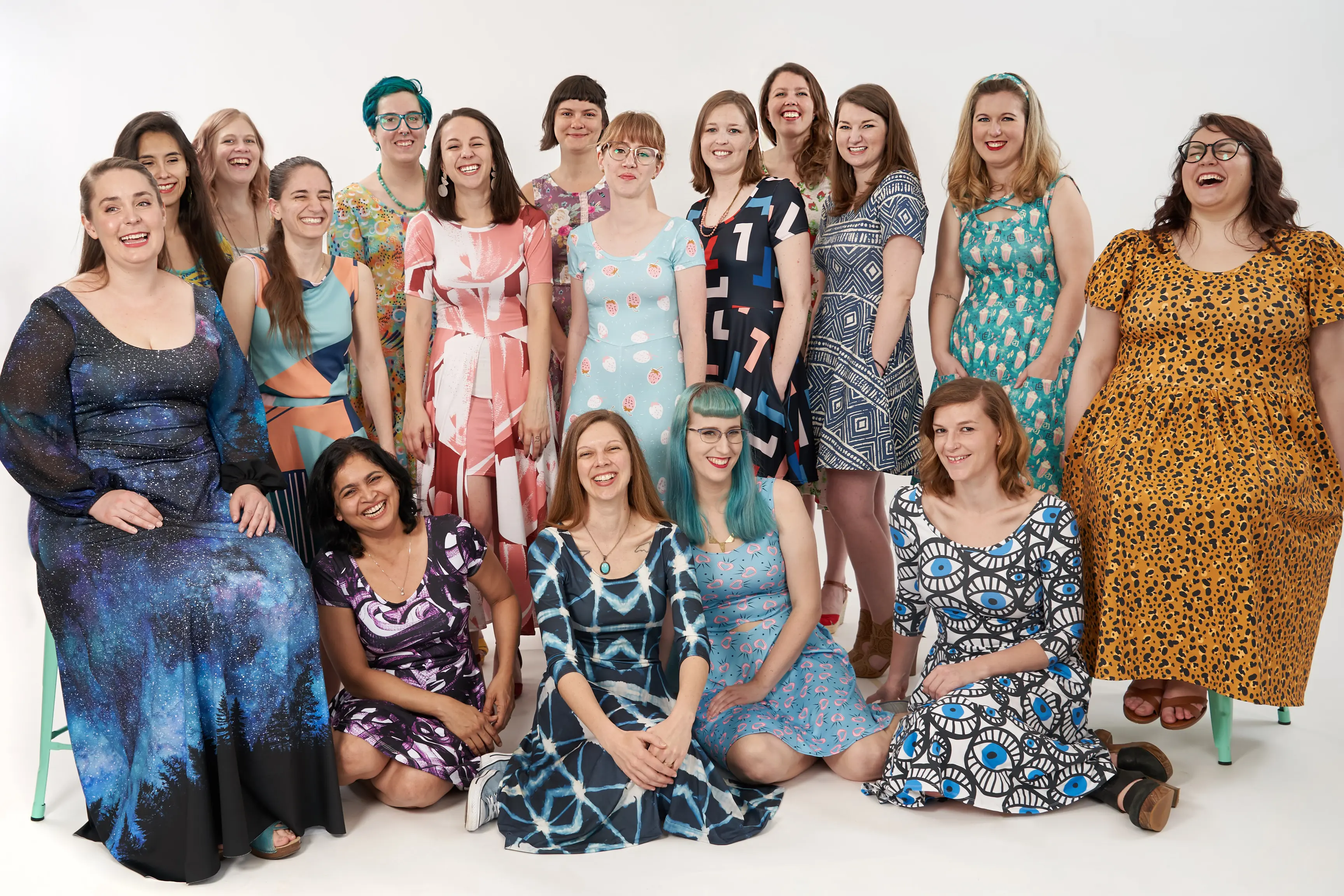 Spoonflower employees in their Me Made May creations
