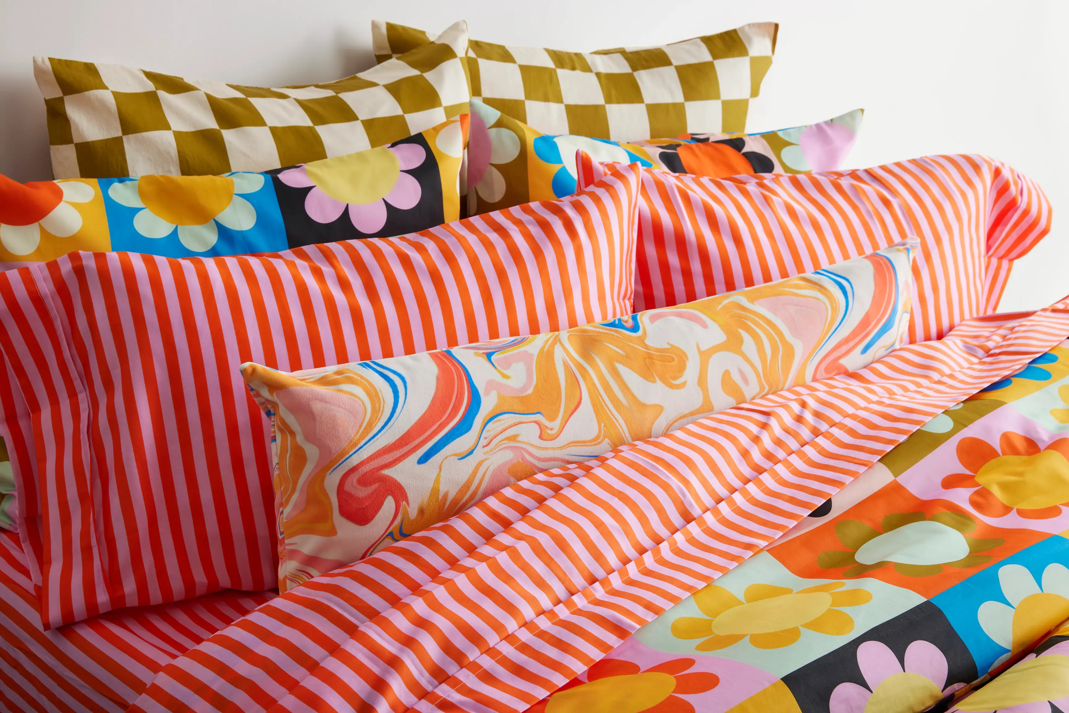 Colorful and cheerful pillow shams