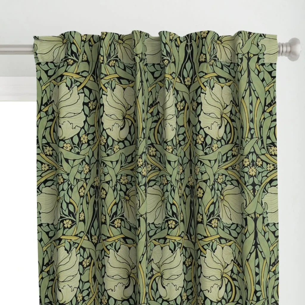William Morris pimpernel inspired curtains