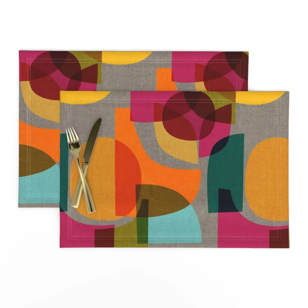 Colorful shapes placemat
