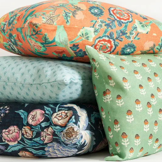 Colorful throw pillows